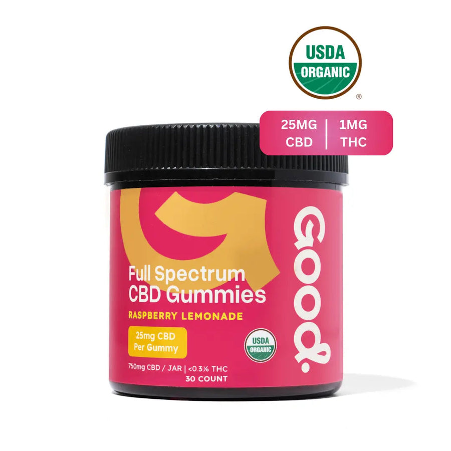 USDA Organic Raspberry Lemon Gummies - 25mg